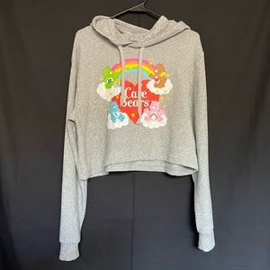 NWOT Care Bears L Crop Hoodie